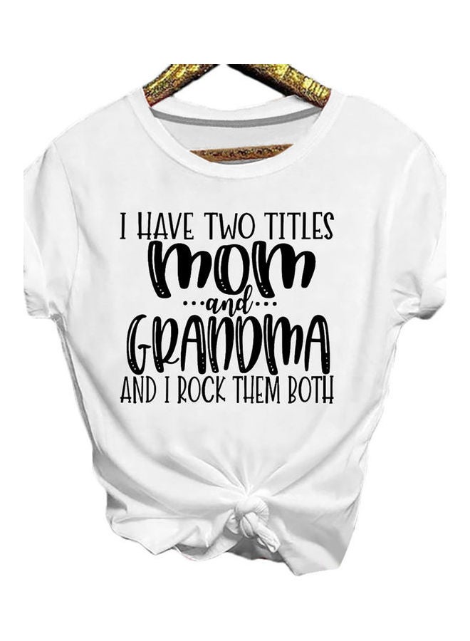Printed Short Sleeve T-Shirt White - Image 1