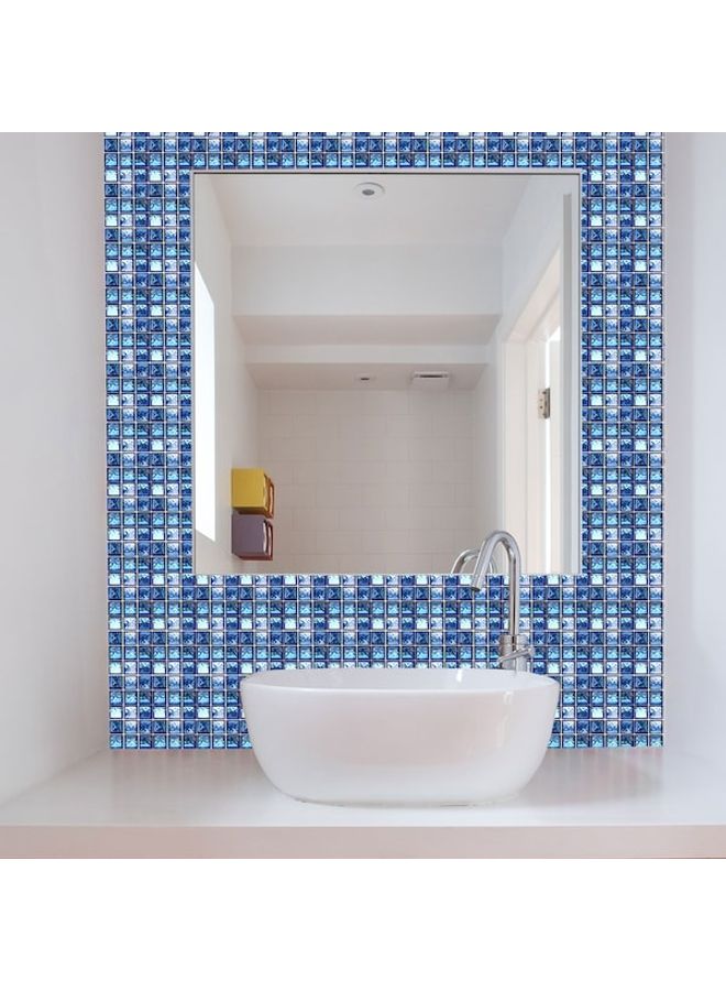 18-Piece Decorative Tile Wall Sticker Set Blue 60x  90cm  - Image 5