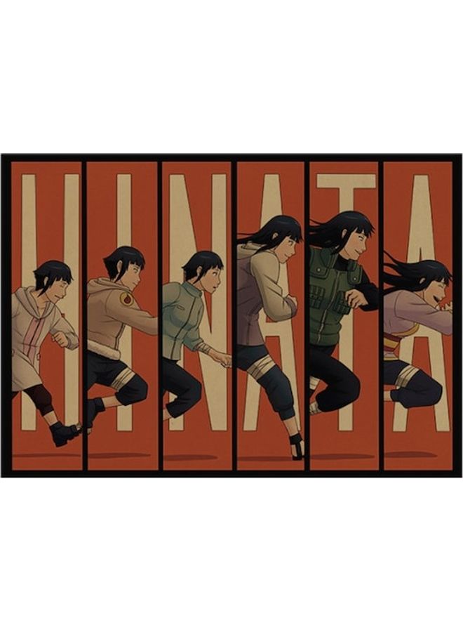 Naruto Anime Retro Kraft Decorative Poster Multicolour 60 x 90cm