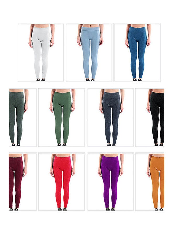 Women Tummy Control Hip Lifting Leggings Purple - Image 3