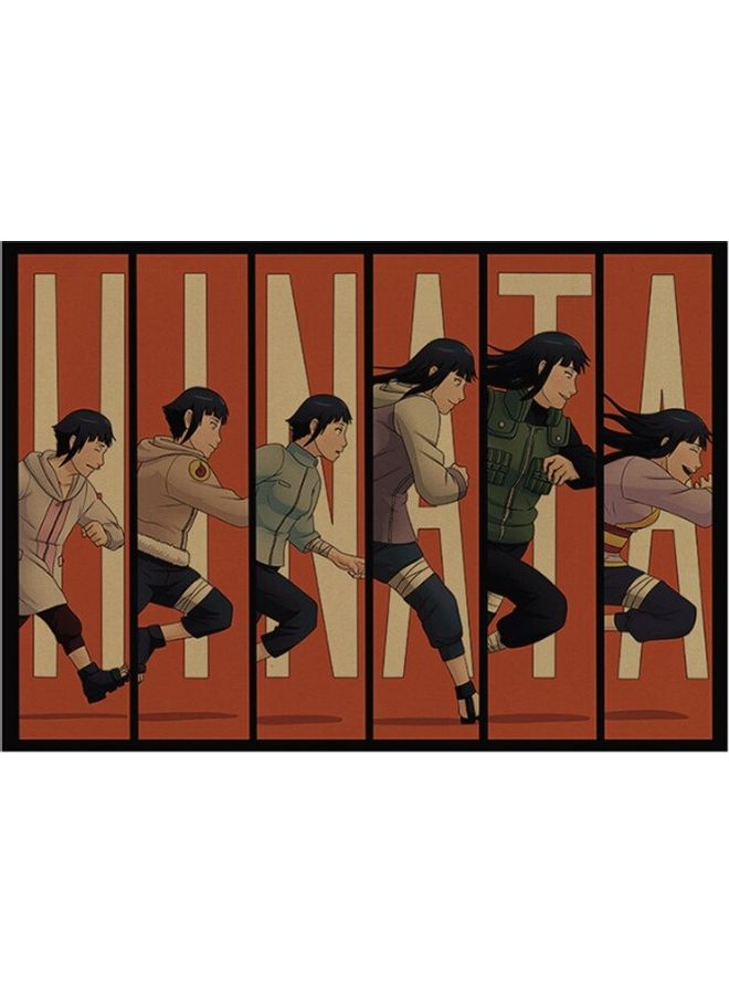 Naruto Anime Retro Kraft Paper Poster Multicolour 60 x 90cm