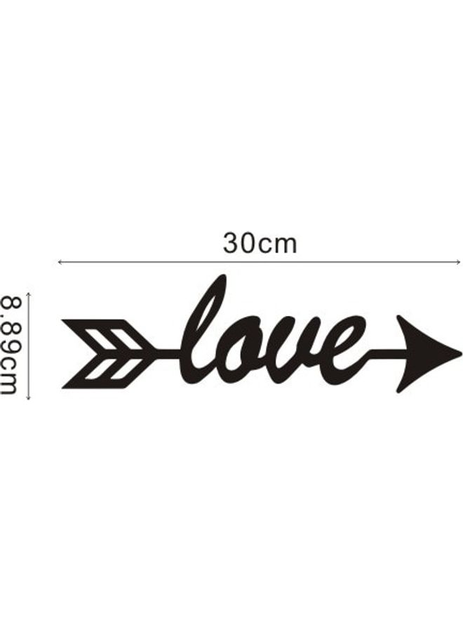 Nordic Style Love Letter Pattern Wall Sticker Black 30 x 8.89cm