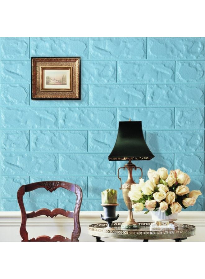 Decorative Brick Design Self-adhesive Wallpaper Blue 60x  90cm 