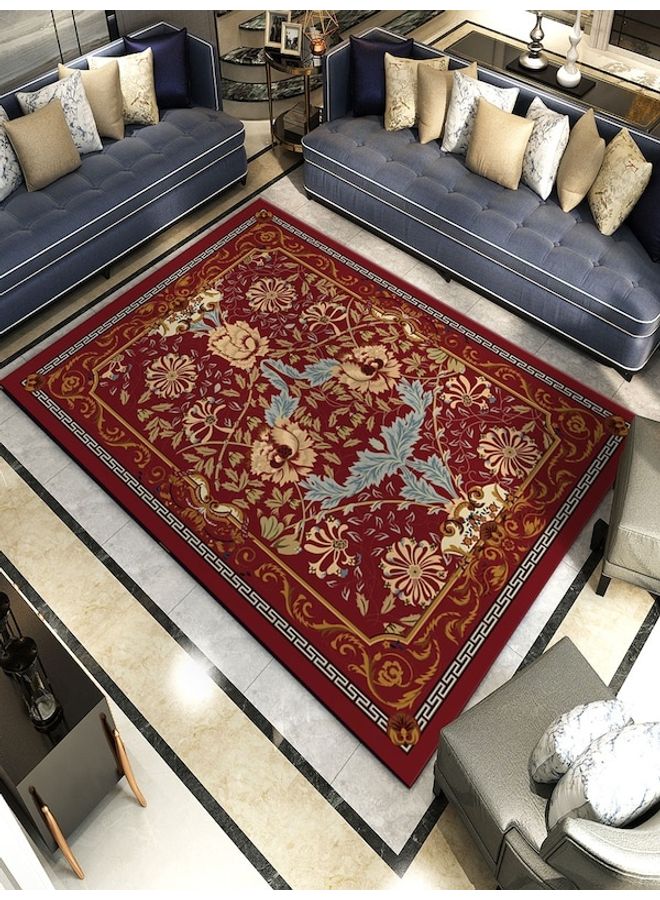 Vintage European Style Floral Printed Mat Multicolour 80x120cm