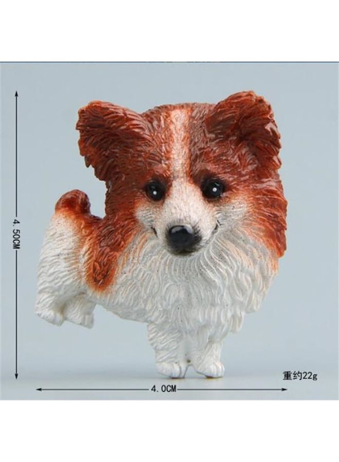 Dog Pattern Decorative Wall Sticker Brown/White/Black 4.5 x 4cm 