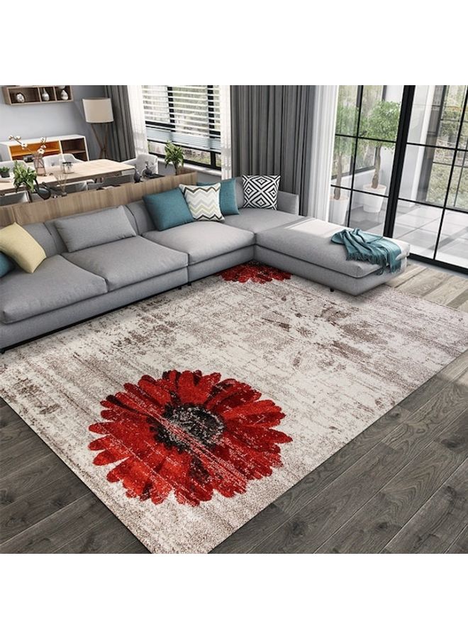 Vintage Style Floral Print Anti-Slip Fashion Carpet, Synthetic Fibre, Rectangle Multicolour 120x160cm - Image 5