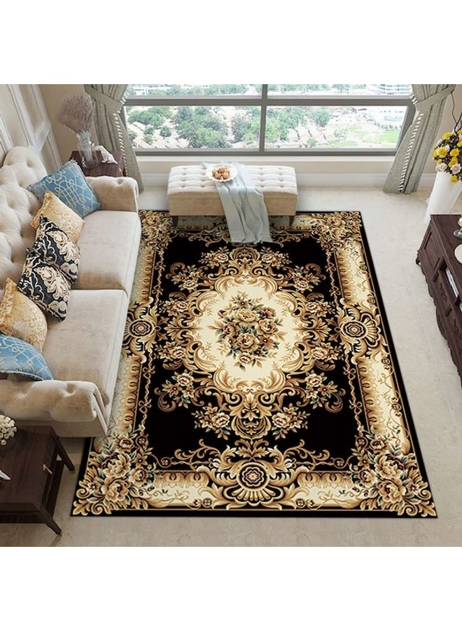 European Luxurious Retro Style Living Room Floor Carpet Synthetic Fibre Black/Brown 50x80cm  - Image 2