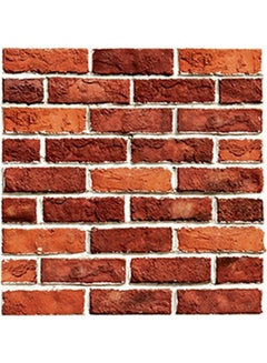 3D Self-Adhesive Decorative Wall Sticker Brown/White