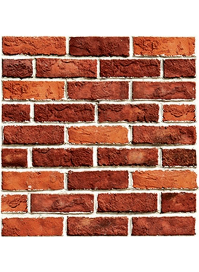 Self-Adhesive Brick Pattern 3D Wall Sticker Brown 30 x 30cm 