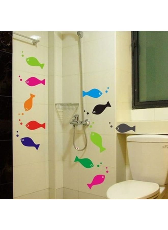 1-Set Cartoon Goldfish Kids Room Wall Decal Sticker Multicolour 60x90cm - Image 1