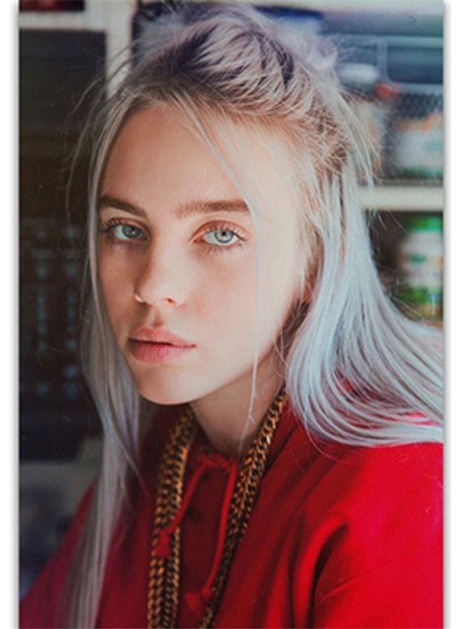 Billie Eilish Don't Smile At Me Silk Framed Poster Multicolour 30x39cm 
