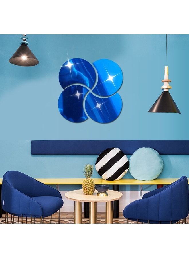 3D Crescent Moon Shape Sticker Blue 30x30cm 
