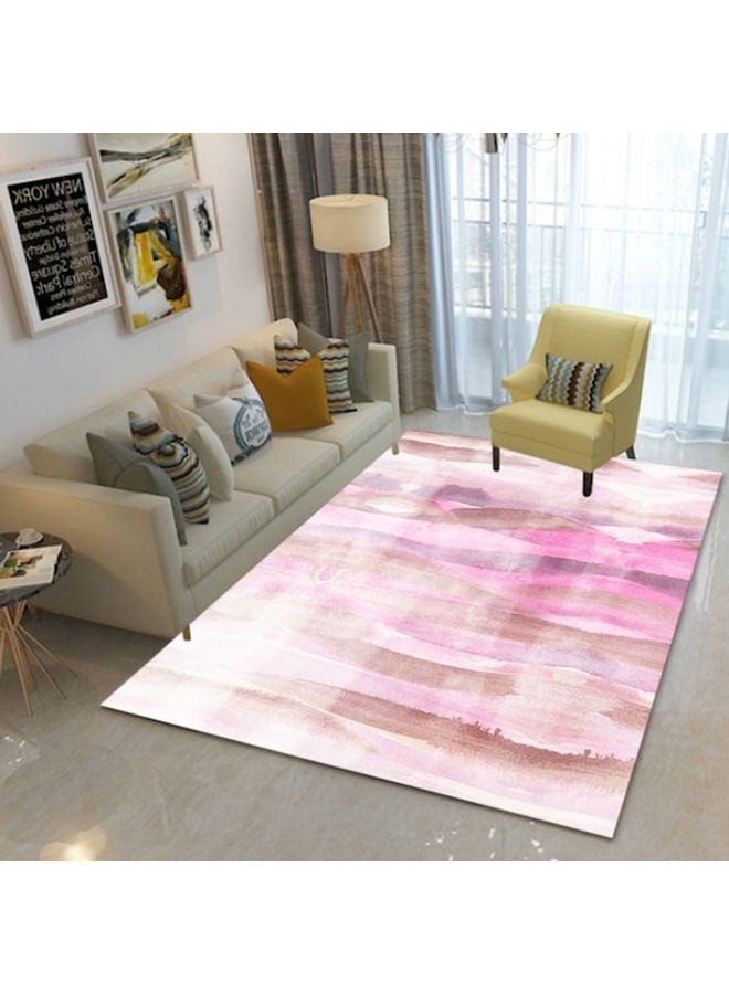Modern Art Printed Anti-Skid Rug Pink/White/Brown 50x80cm - Image 2