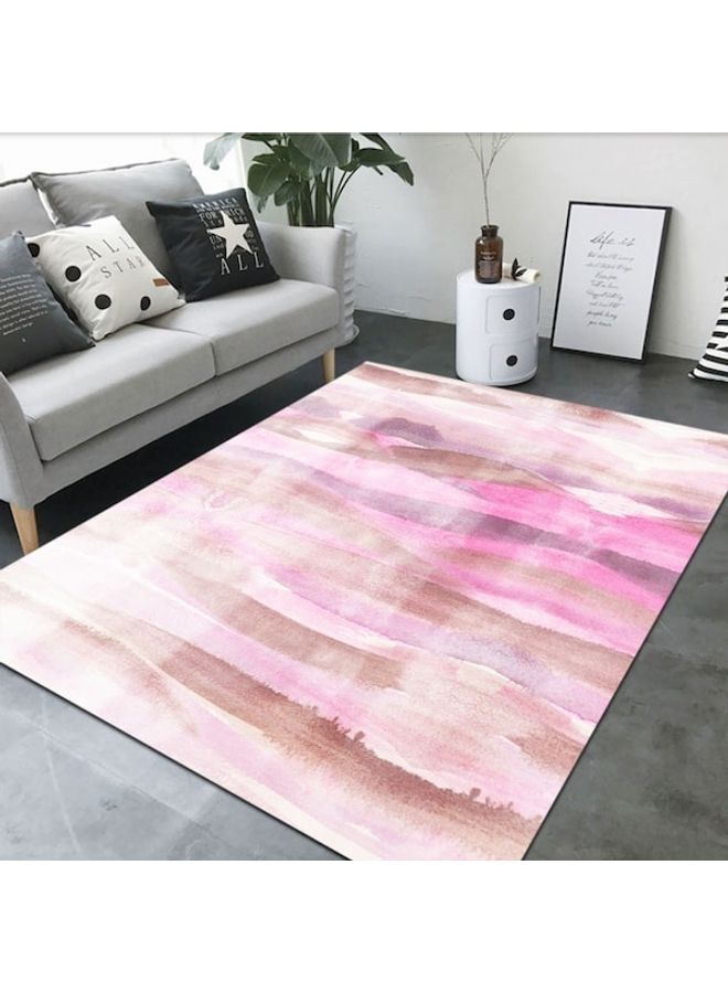 Modern Art Printed Anti-Skid Rug Pink/White/Brown 50x80cm - Image 4
