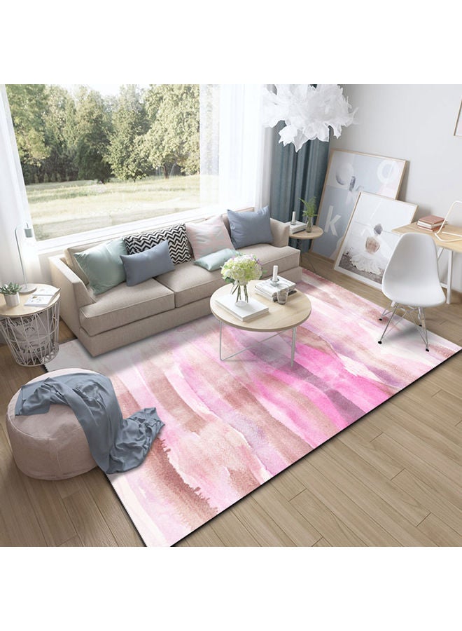 Modern Art Printed Anti-Skid Rug Pink/White/Brown 50x80cm - Image 1