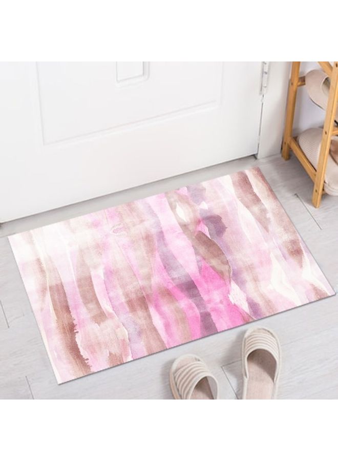 Modern Art Printed Anti-Skid Rug Pink/White/Brown 50x80cm - Image 3