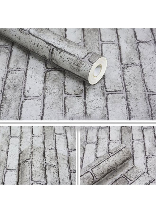 Bricks Bonded Wallpaper Grey 60x90cm 