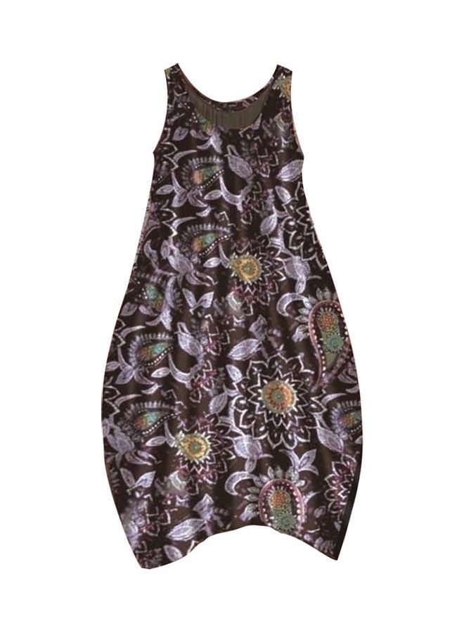 Floral Printed Maxi Dress Multicolour 