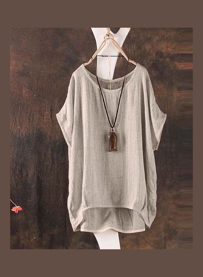 Casual Flax Tops Grey - Image 2