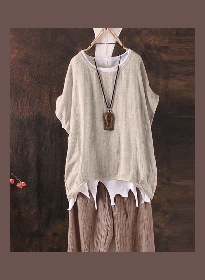 Casual Flax Tops Grey - Image 3