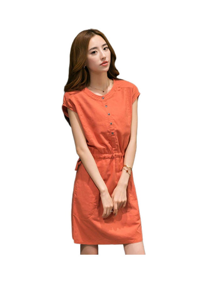 Solid Mini Dress Orange - Image 1