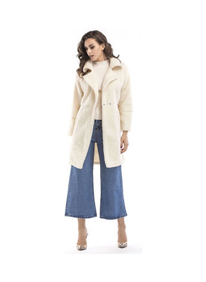 Solid Cashmere Overcoat Milky - Image 1