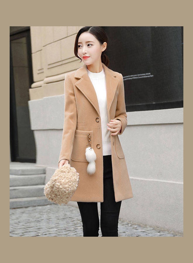 جاكيت سادة كاكي - Image 1