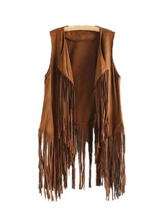 Solid Tassel Jacket Khaki