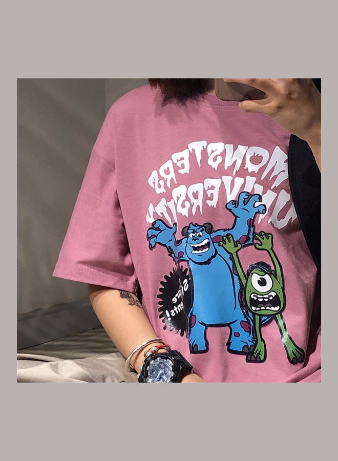 Monster University Printed T-Shirt Pink/Blue/Green - Image 4