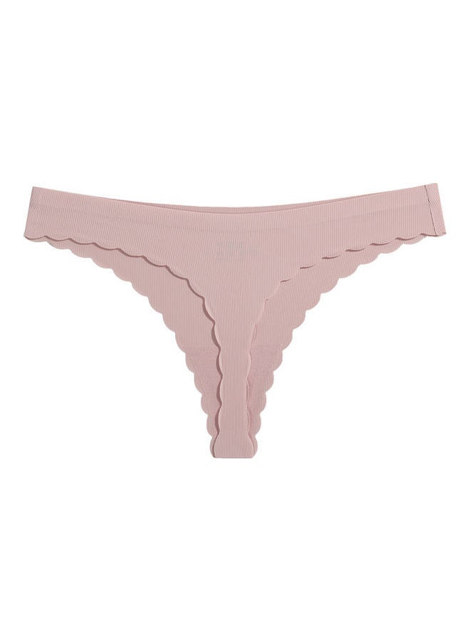 Solid Low Rise Briefs Bean Paste  - Image 1