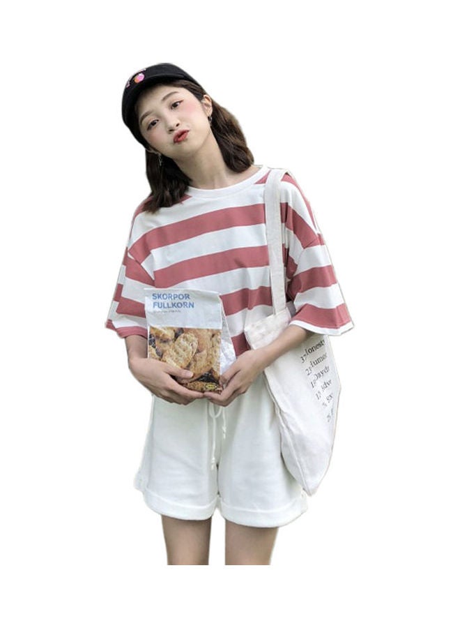 Striped T-Shirt Pink/White - Image 1