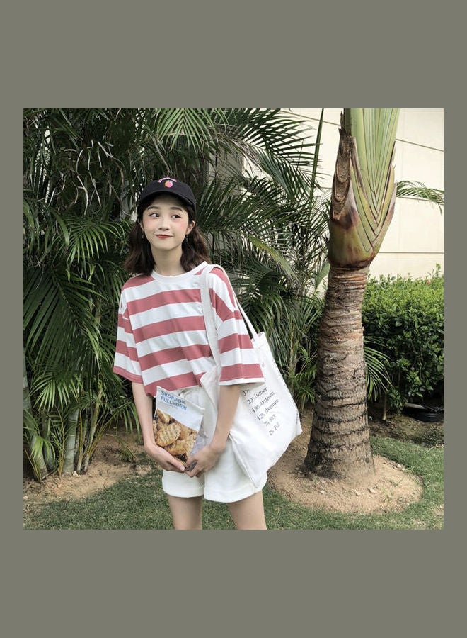 Striped T-Shirt Pink/White - Image 3