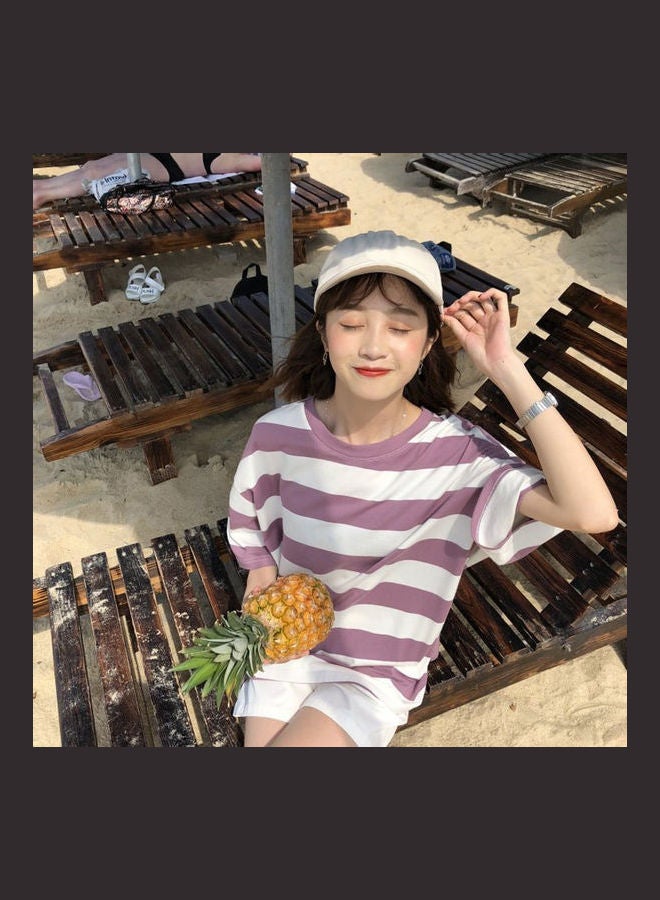 Striped T-Shirt Pink/White - Image 4