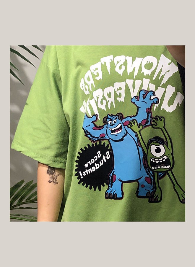 Monster University Printed T-Shirt Green/Blue/White - Image 2
