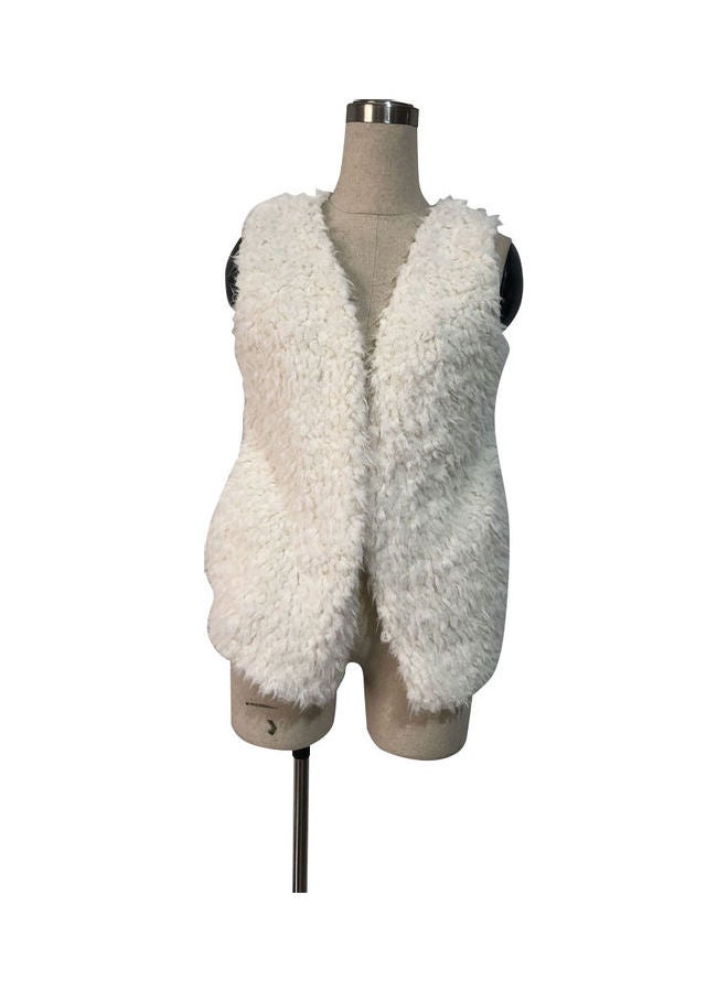 Solid Waistcoat White - Image 1