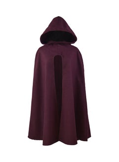 Solid Cloak Hoodie Wine Red