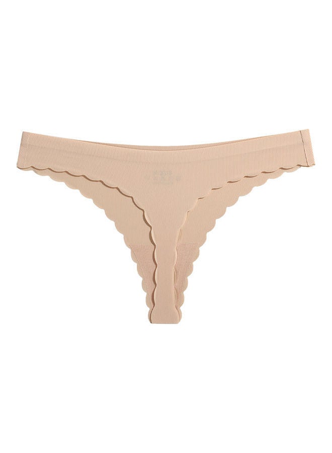 Solid Low Rise Briefs Beige  - Image 1