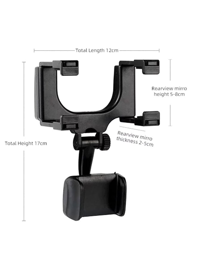 AMTCO Universal Rearview Mirror Car Mount For Most Mobile Phones Black  - Image 4