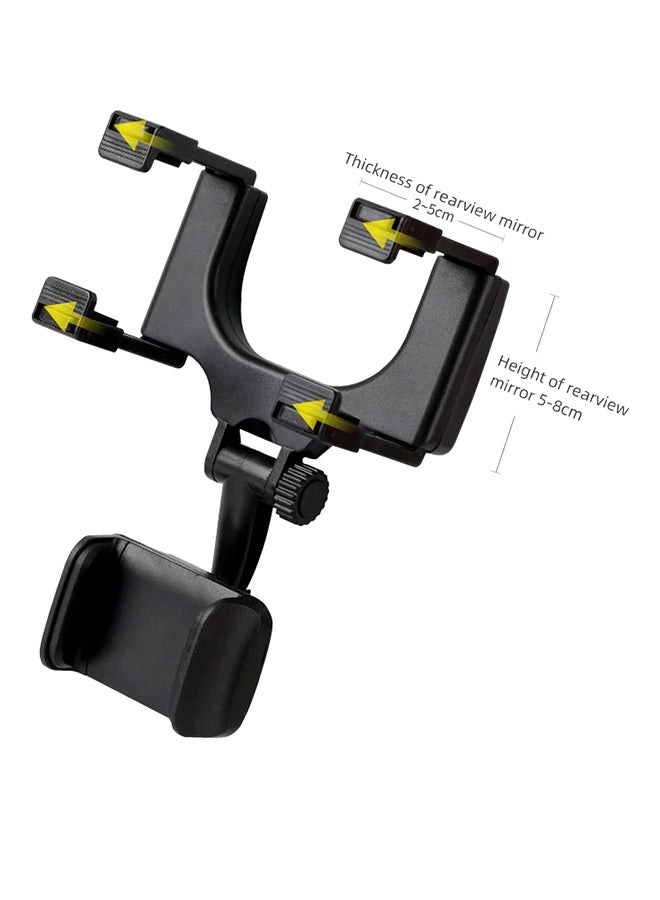 AMTCO Universal Rearview Mirror Car Mount For Most Mobile Phones Black  - Image 5