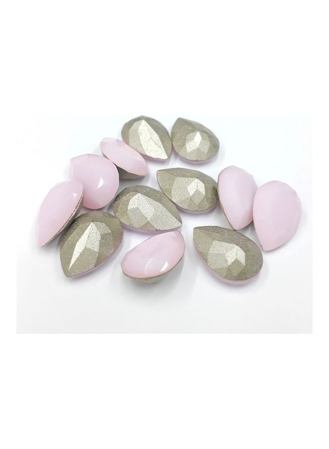 12-Piece Drop Shaped Glass Crystal 