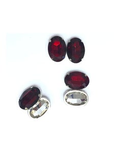 6-Piece Oval Shaped Glass Crystal