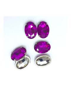 Generic 6-Piece Oval Shaped Glass Crystal  - Image 1