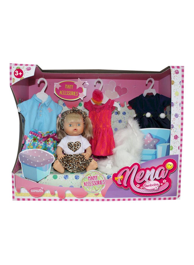 Bambolina Baby Nena Fashion Doll With 3 Extra Dress - Image 1