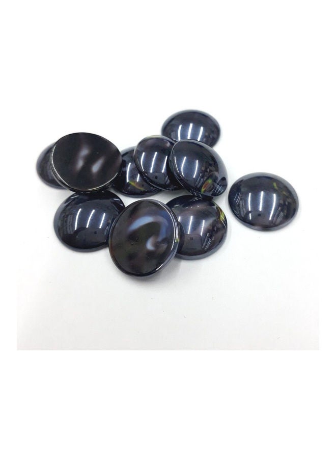 25-Piece Glass Beads Black 1.4cm - Image 2