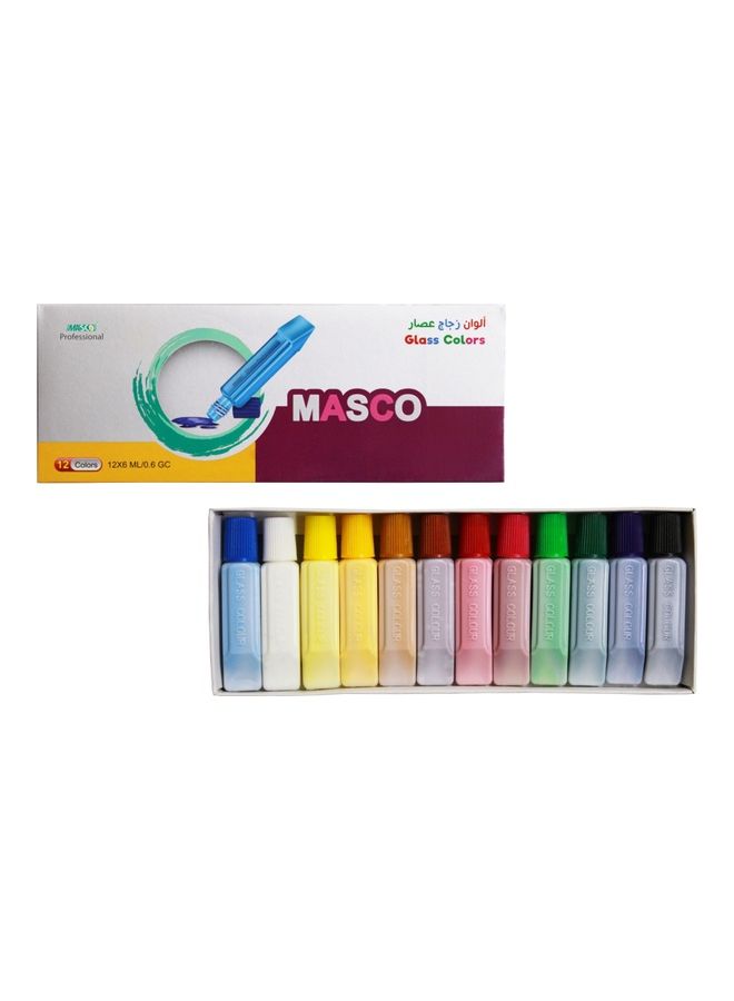MASCO 12-Piece Glass Colour Set Red/Green/Blue - Image 3
