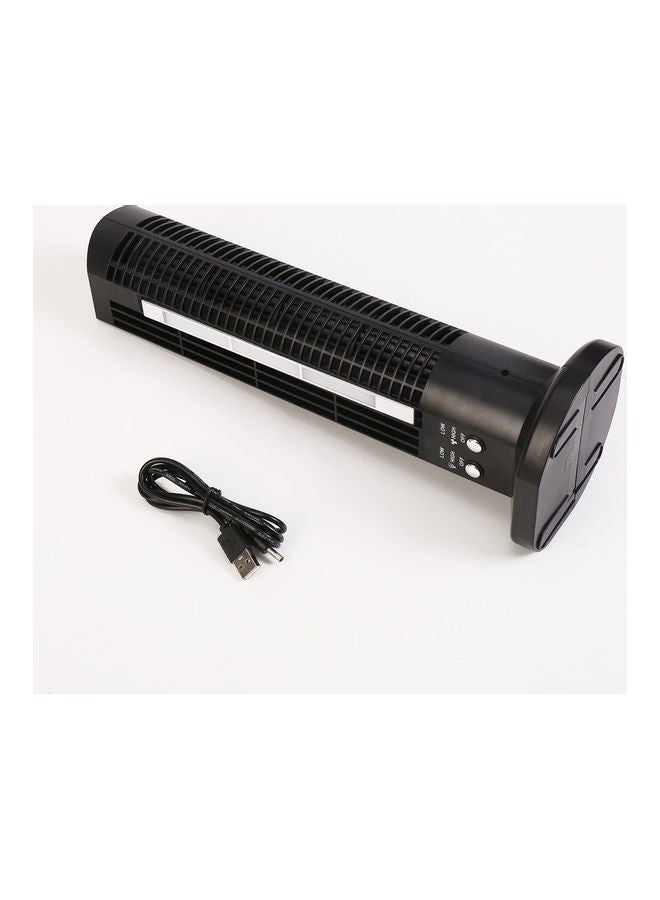 USB Powerful Fan With LED Lamp Black  - Image 3