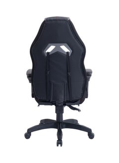 Blitzed Gaming Chair Racing Style With Retractable Footrest Grey/Black 130x66x16cm  - Image 2