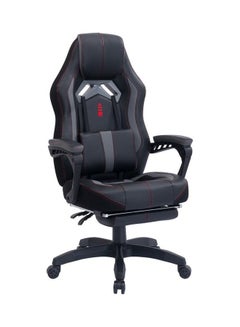 Blitzed Gaming Chair Racing Style With Retractable Footrest Grey/Black 130x66x16cm  - Image 3