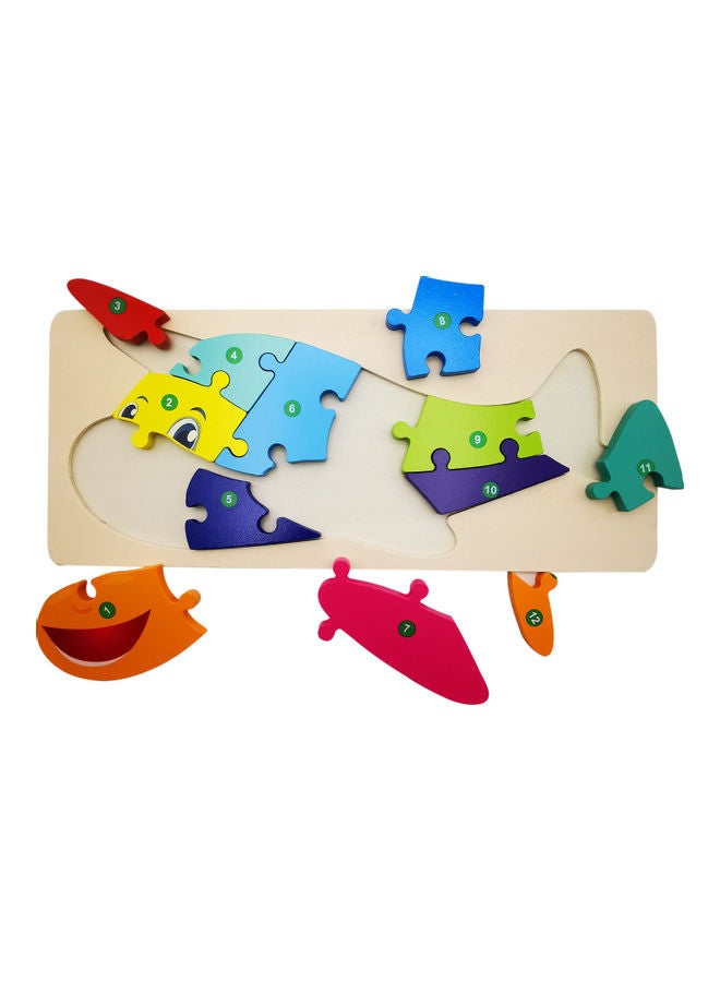 12-Piece Wooden Jigsaw Puzzles 29x13cm - Image 3