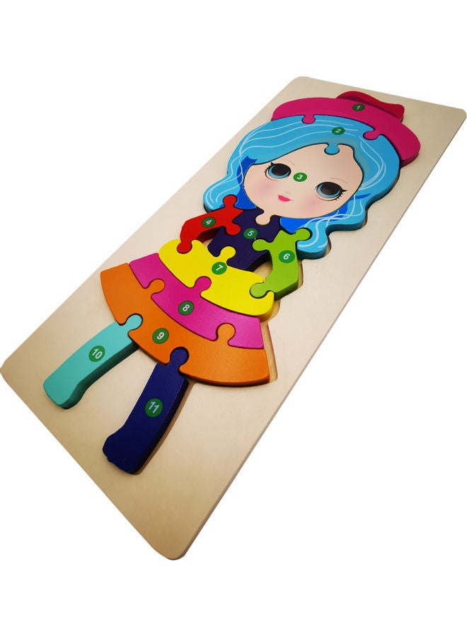 11-Piece Wooden Doll Shaped Jigsaw Puzzles - Image 2